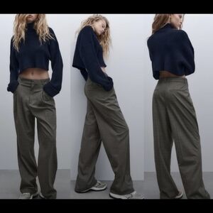 ZARA Full Length Plaid Pans, Size M, NWOT